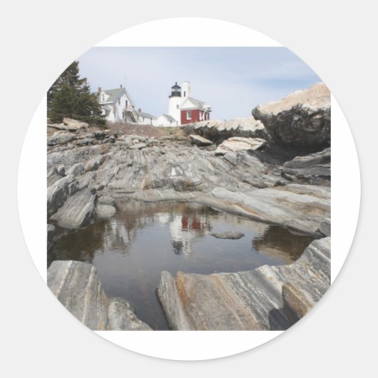 Reflektionen von Pemaquid 1 Runder Aufkleber (Vorderseite)