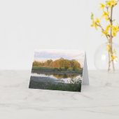 Reflektionsbaume - leere Grußkarte Karte (Gelbe Blume)