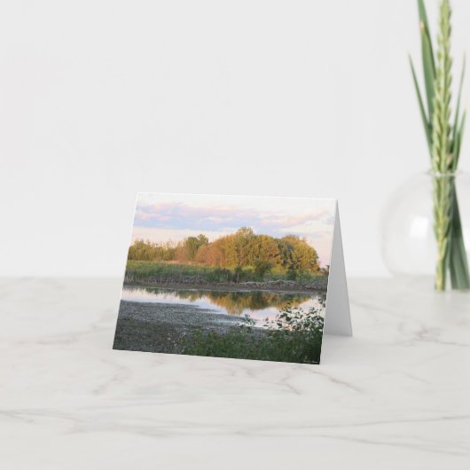 Reflektionsbaume - leere Grußkarte Karte (Vorderseite)