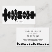 Reflektionshäuser Silhouette reales Anwesen Visitenkarte (Vorne/Hinten)