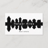 Reflektionshäuser Silhouette reales Anwesen Visitenkarte (Vorderseite)