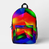 Reflektionslinien Bedruckter Rucksack (Vorderseite)