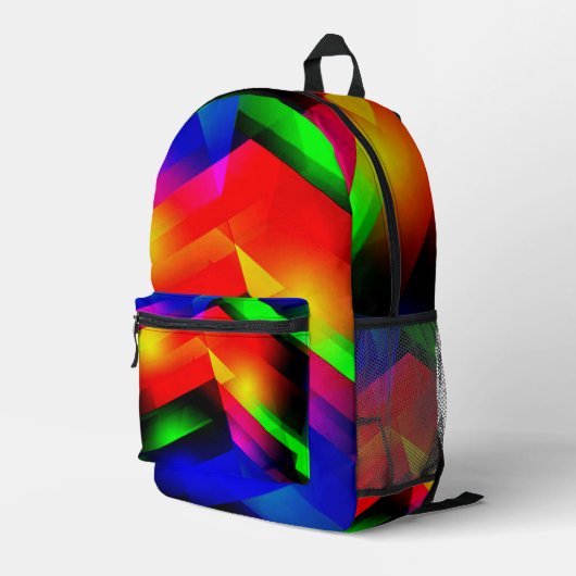 Reflektionslinien Bedruckter Rucksack (Rückseitige Ecke Rechts)