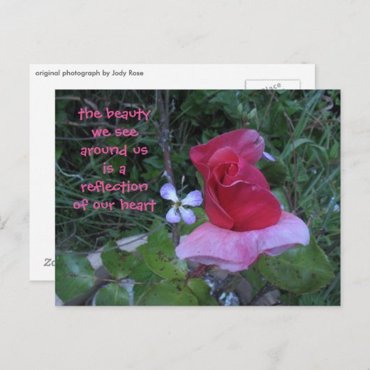 Reflektionspostkarte Postkarte (Vorne/Hinten)