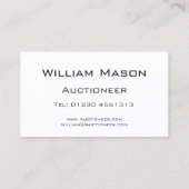 Reflektiv - Auktionator - Visitenkarte (Rückseite)