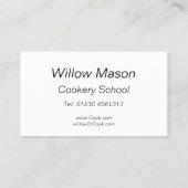 Reflektiv - Koch - Visitenkarte (Rückseite)