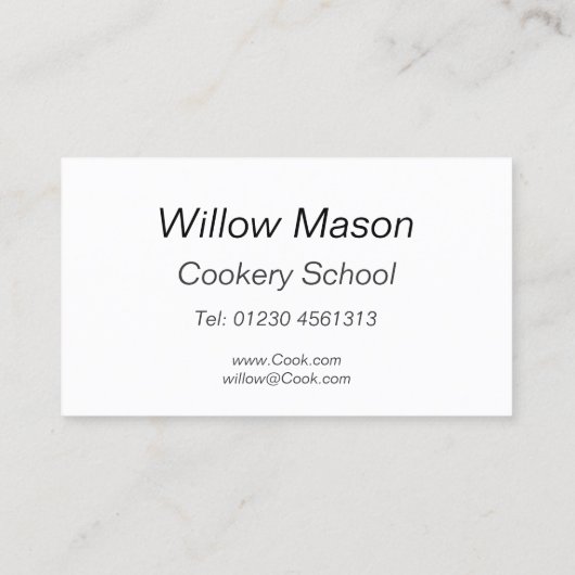 Reflektiv - Koch - Visitenkarte (Rückseite)