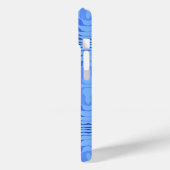 Reflektive blaue Wellen Moderne Kunst des abstrakt Case-Mate iPhone Hülle (Rückseite / Links)