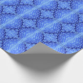Reflektive blaue Wellen Moderne Kunst des abstrakt Geschenkpapier (Ecke)