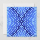 Reflektive blaue Wellen Moderne Kunst des abstrakt Karte (Vorderseite)