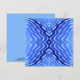 Reflektive blaue Wellen Moderne Kunst des abstrakt Karte