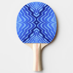 Reflektive blaue Wellen Moderne Kunst des abstrakt Tischtennis Schläger