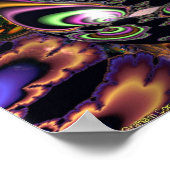 Reflektive Fraktal Spheres Poster (Ecke)