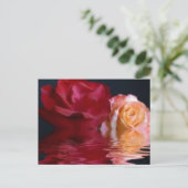 Reflektive Rose Postkarte (Stehend Vorderseite)