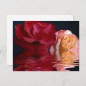 Reflektive Rose Postkarte (Vorne/Hinten)