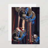 Reflektive Silver Weihnachtsschmuck Postkarte (Vorne/Hinten)