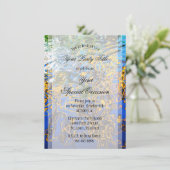 © Reflektive Wasserarme Abstrakte Kunst Einladung (Stehend Vorderseite)