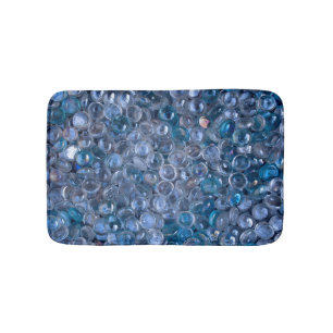 Reflektive wasserblaue und klare Glasmarben Badematte