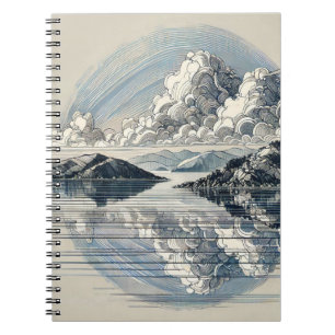Reflektive Wolken Notebook-Journal Notizblock