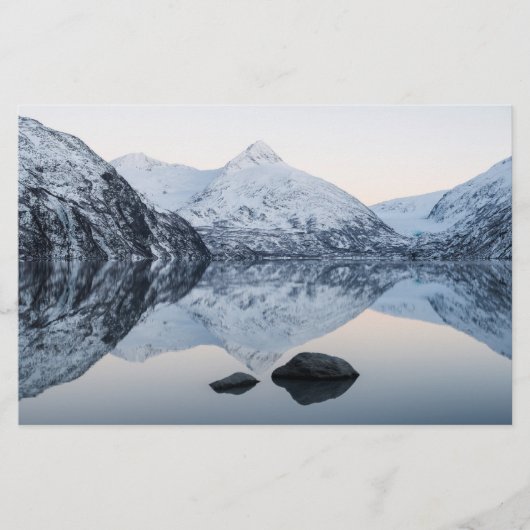 Reflektiver Portage Lake Briefpapier (Vorderseite)
