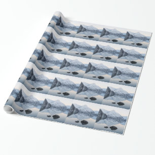 Reflektiver Portage Lake Geschenkpapier