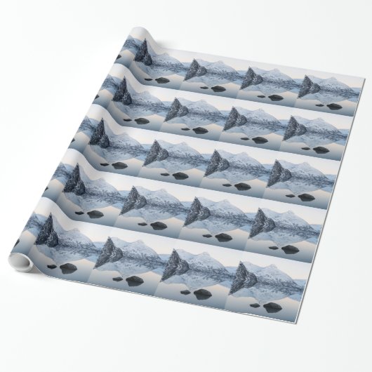 Reflektiver Portage Lake Geschenkpapier (Ungerollt)