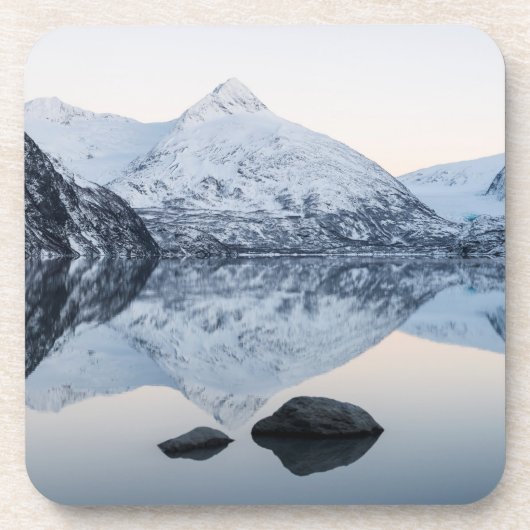 Reflektiver Portage Lake Getränkeuntersetzer (Vorderseite)