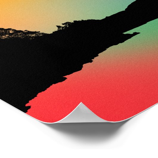 Reflektiver See Poster (Ecke)