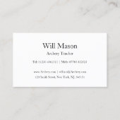 Reflektiver Text - Bogenübungen - Visitenkarte (Rückseite)