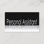 Reflektiver Text - Personal Assistant Business Car Visitenkarte (Vorderseite)