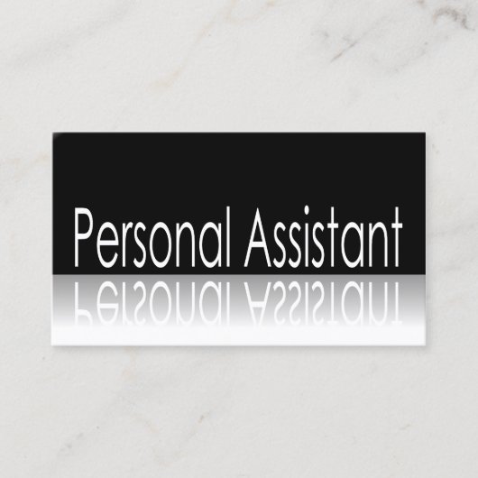 Reflektiver Text - Personal Assistant Business Car Visitenkarte (Vorderseite)