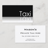 Reflektiver Text - Taxi - Visitenkarte (Vorne/Hinten)