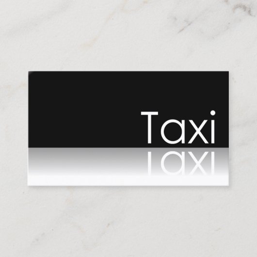 Reflektiver Text - Taxi - Visitenkarte (Vorderseite)