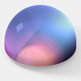 Reflektives blaurosa Glas Briefbeschwerer