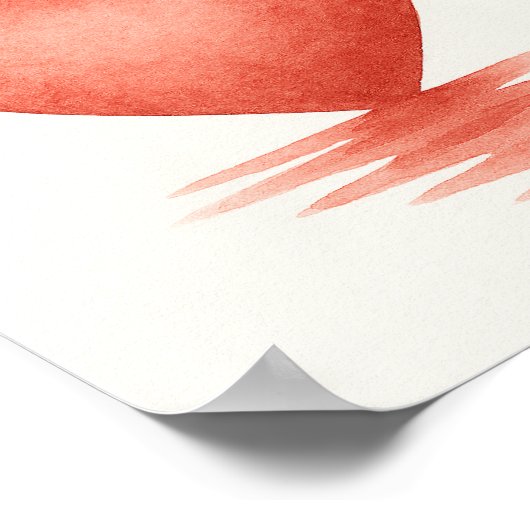 Reflektives Herz Poster (Ecke)