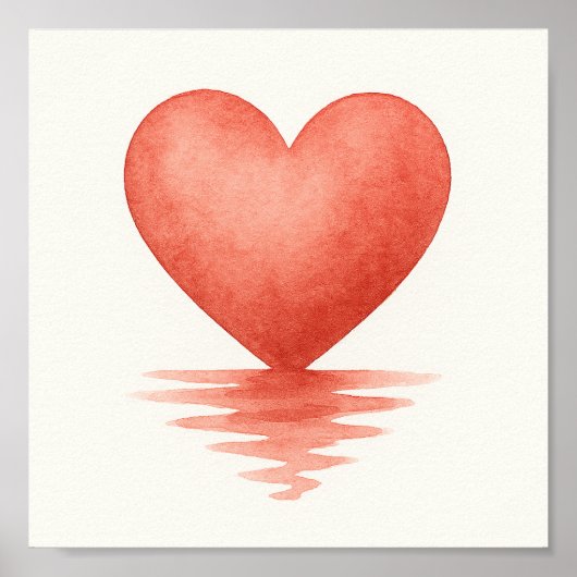Reflektives Herz Poster (Vorne)