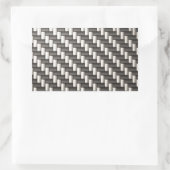 Reflektives Kohlenstofffaser texturiert Rechteckiger Aufkleber (Tasche)