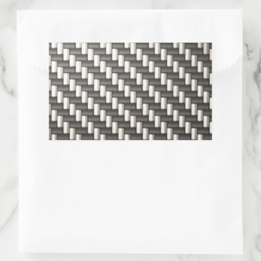 Reflektives Kohlenstofffaser texturiert Rechteckiger Aufkleber (Tasche)