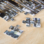 Reflektives Licht Weingläser in Reihen Puzzle (Seite)