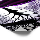 Reflektives Schwarz und Weiß mit Lila, lebhaften B Poster (Ecke)