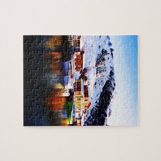 Reflexion auf dem Quidi Vidi See Puzzle (Horizontal)