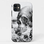 Reflexion. Blumenlandschaftsschädel Case-Mate iPhone Hülle (Rückseite)