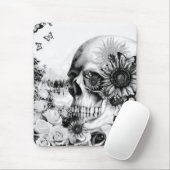 Reflexion. Blumenlandschaftsschädel Mousepad (Mit Mouse)