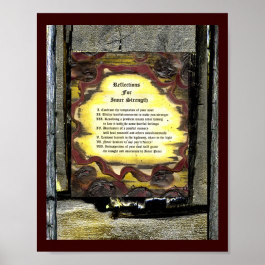 Reflexion der inneren Stärke Poster (Vorne)