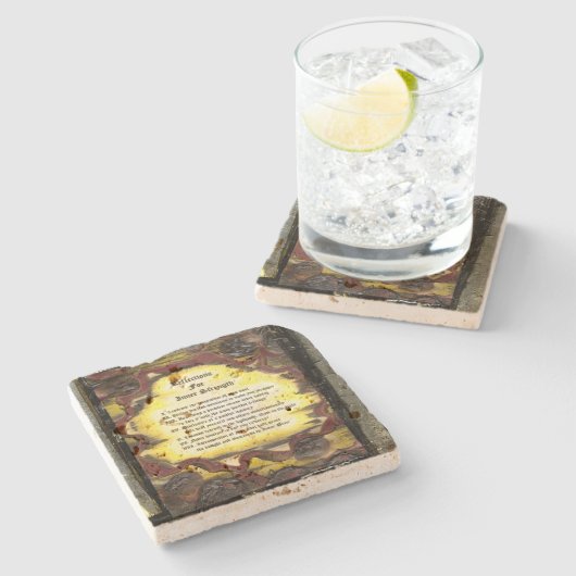 Reflexion der inneren Stärke Steinuntersetzer (Seitenansicht)