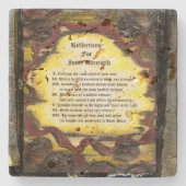 Reflexion der inneren Stärke Steinuntersetzer (Vorderseite)