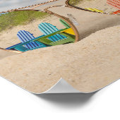 Reflexion der Liegestühle in einer Sonnenbrille Poster (Ecke)