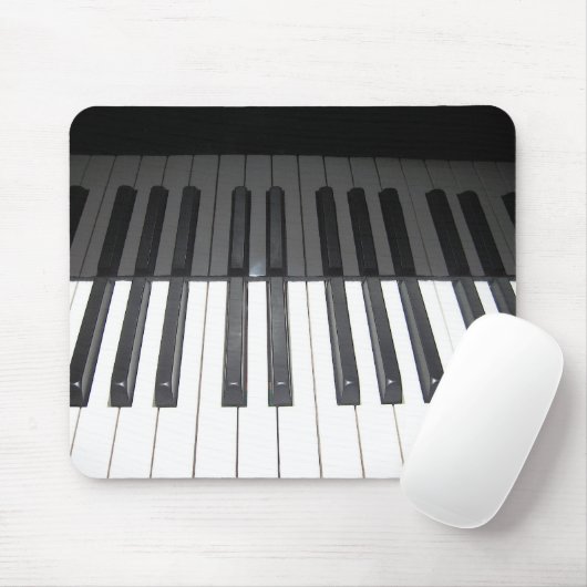 Reflexion der Schwarzweiss-Klavierschlüssel Mousepad (Mit Mouse)