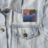 Reflexion des Kathedralen-Felsens, Sedona, Arizona Button (Beispiel)