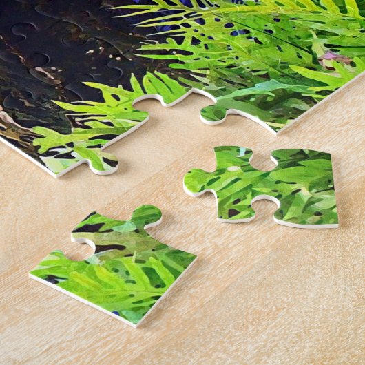 Reflexion im Koi-Teich Puzzle (Seite)